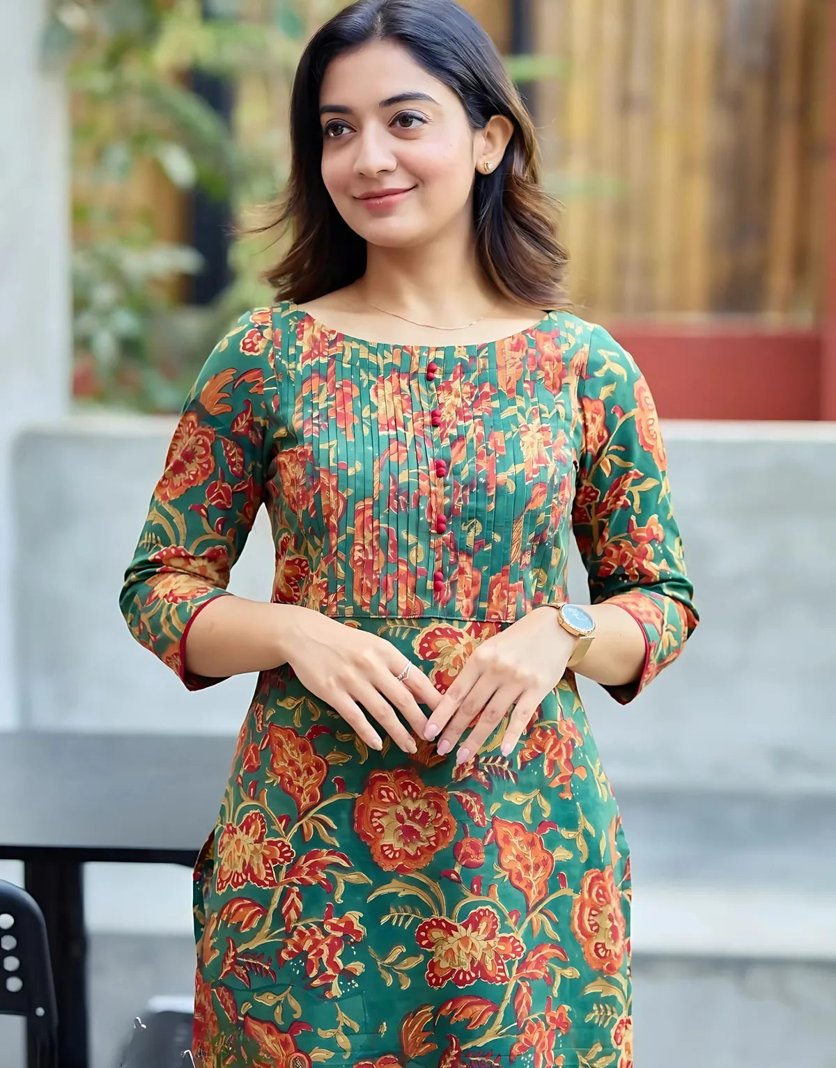 Gul Green Kurti Set