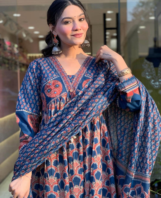 Premium Mul Cotton Kurta Set with Dupatta