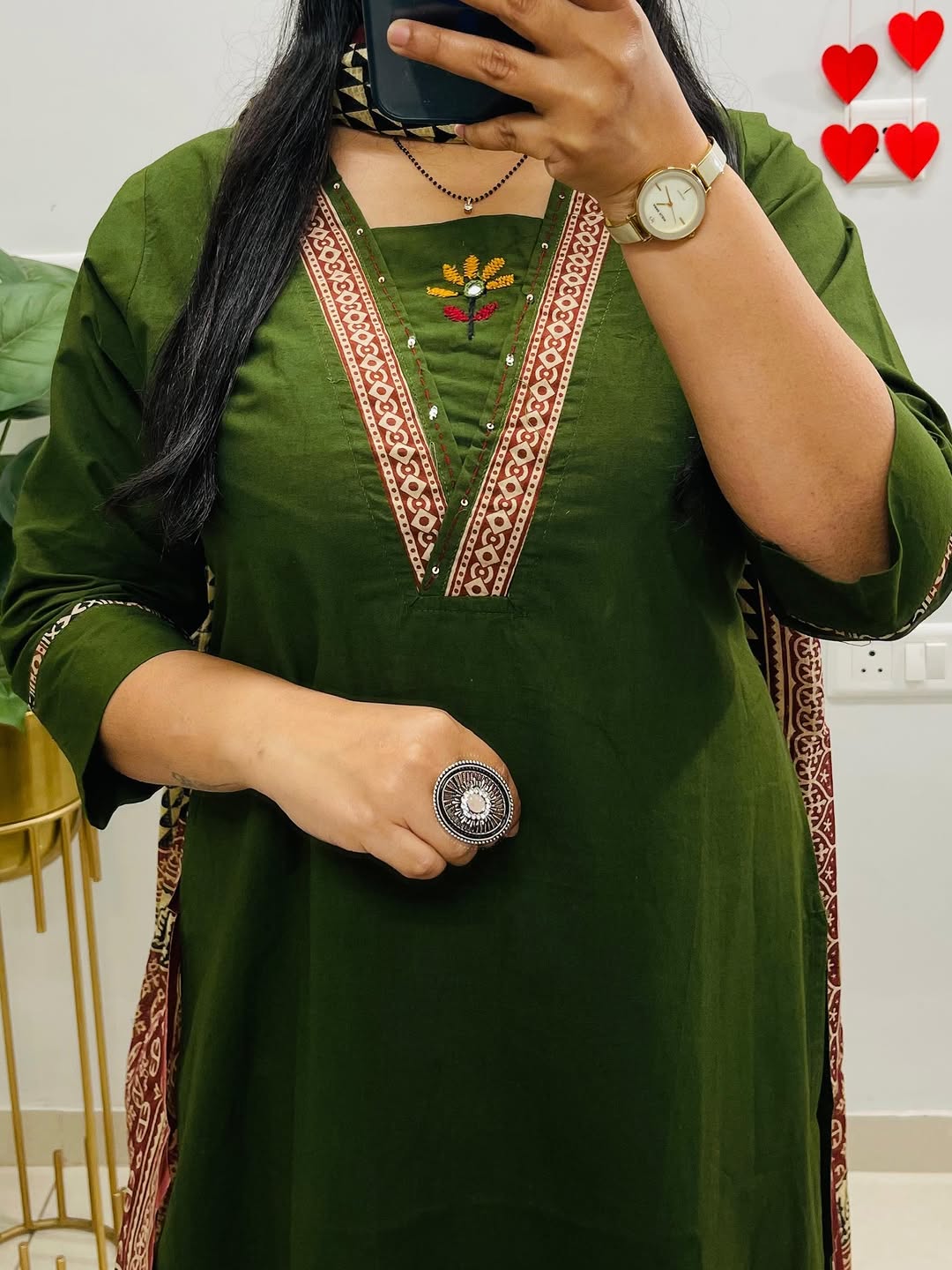 Green Embroidered Kurta Palazzo Set with Dupatta for Women